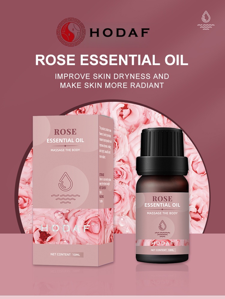 Luxury Skincare Shop - HODAF ローズエッセンシャルオイル—ボディマッサージオイル、保湿、アロマセラピー、美白、スムージング、ボディ＆フェイススキンケア、10ml