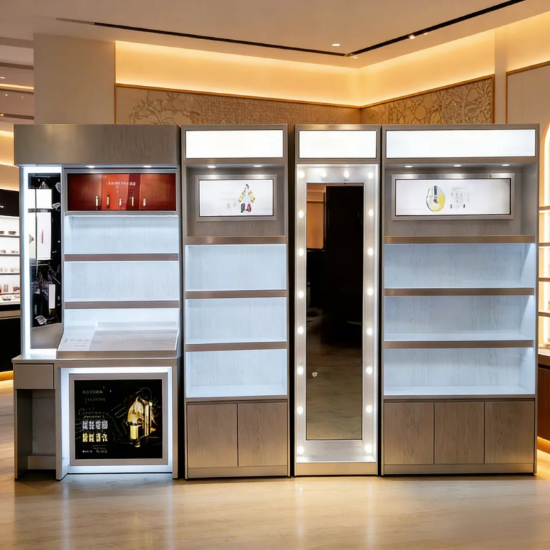 カスタム高級ステンレススチール製スキンケア収納庫ディスプレイ - Luxury Skincare Display のレビューと価格