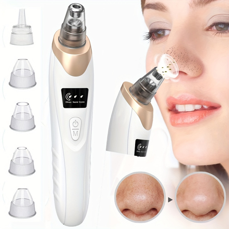 にきび除去毛穴真空 - 5 吸引 - USB 拒否顔毛穴クリ - Luxury Skincare Acne のレビューと価格
