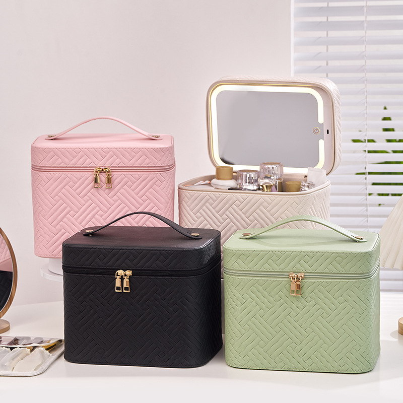 高級防水化粧品バッグ Led 照明付きミラー大型トラベルメイ - Luxury Skincare Packaging Wholesale のレビューと価格