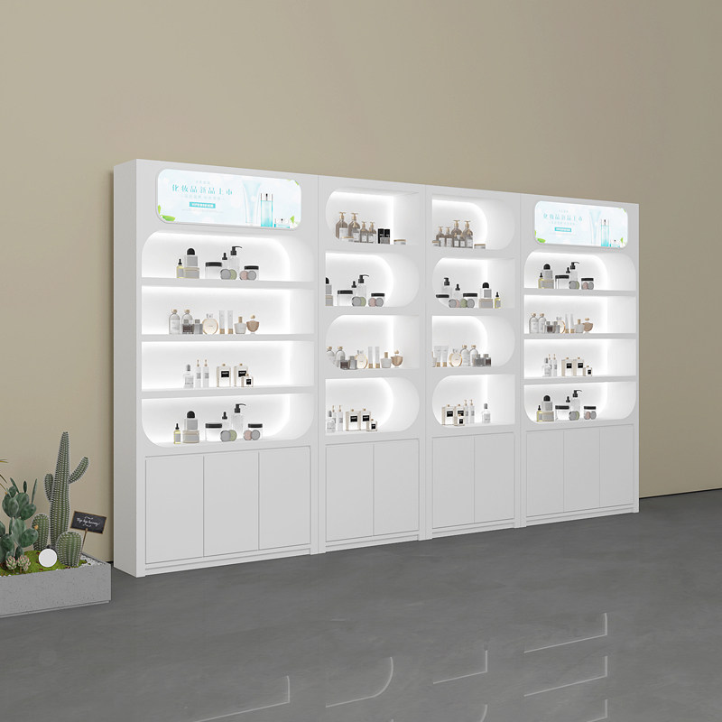 北欧ミニマリスト美容室ディスプレイキャビネットモダン高級スキ - Luxury Skincare Display のレビューと価格